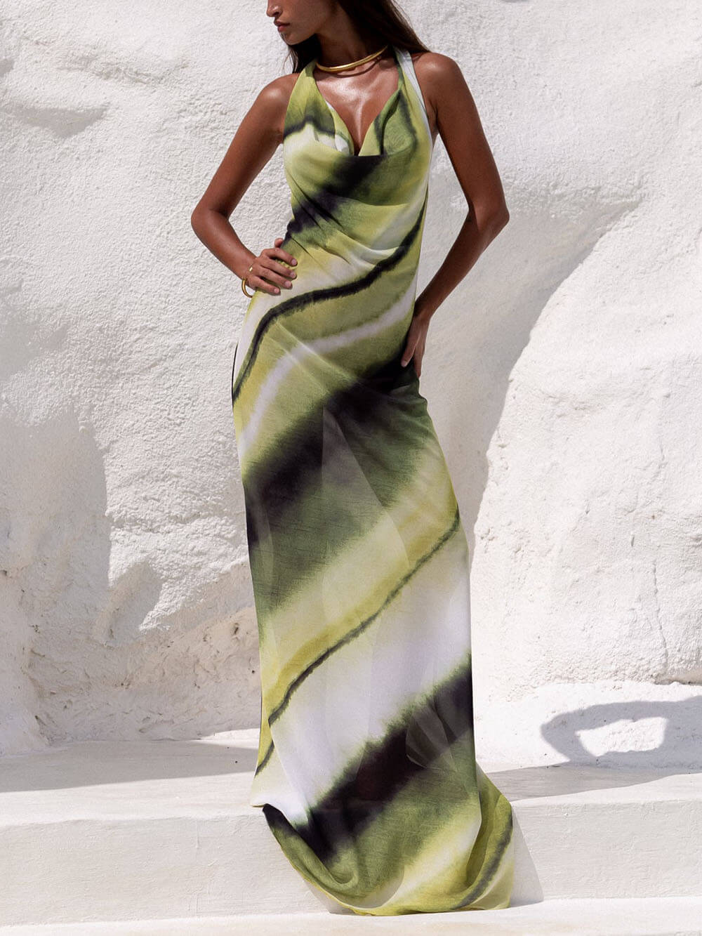 Lila Gradient Maxi Dress
