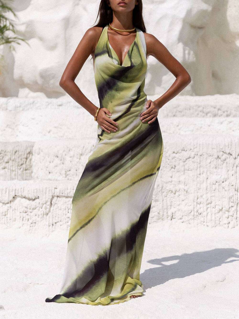Lila Gradient Maxi Dress