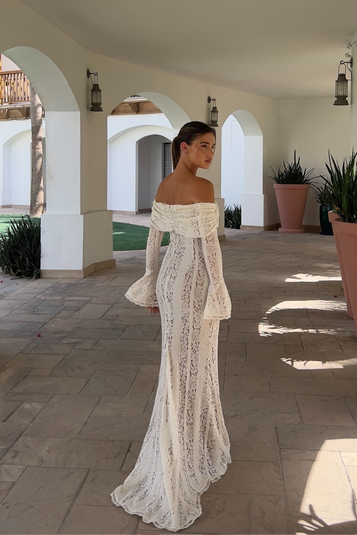 Georgette Lace Maxi Dress