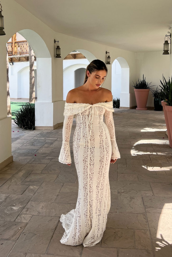 Georgette Lace Maxi Dress