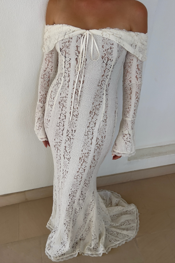 Georgette Lace Maxi Dress