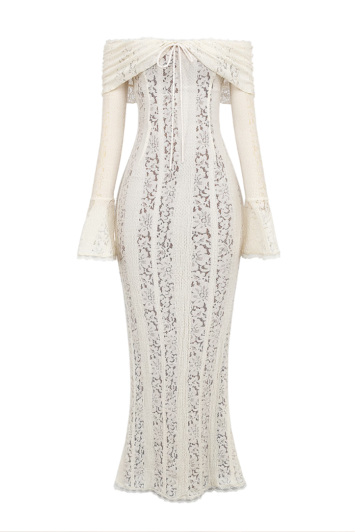 Georgette Lace Maxi Dress