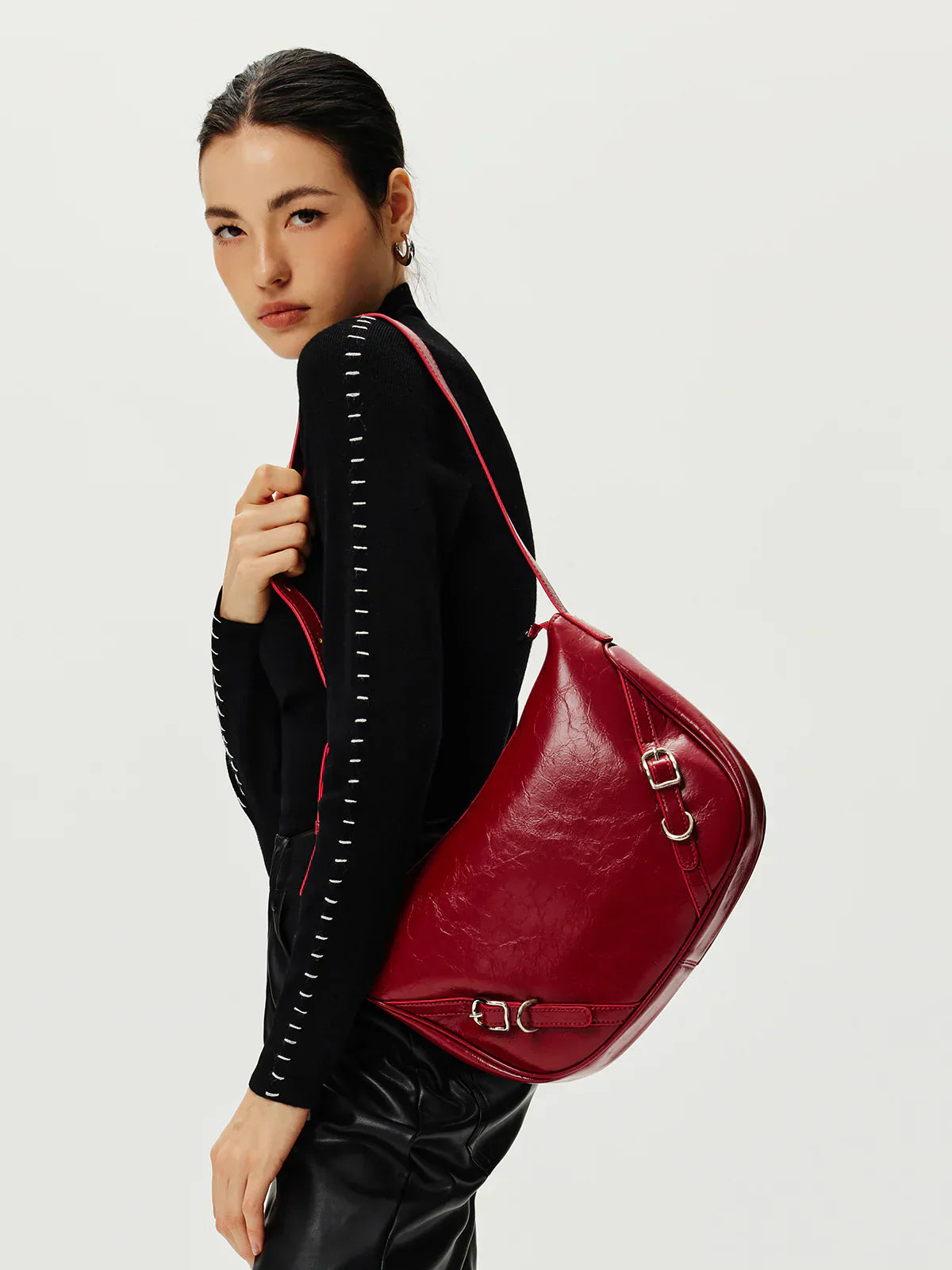 Ingrid Zipper Shoulder Bag