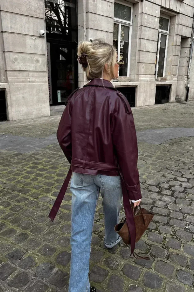 Isabella Vintage Faux Leather Jacket