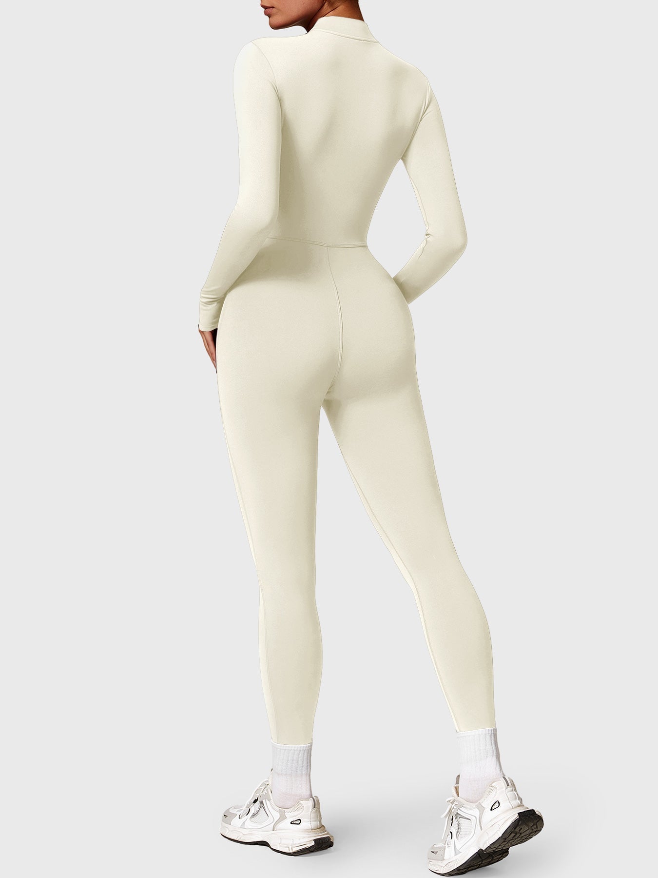 Maya Fleece Long Sleeve Zipper Jumpsuit