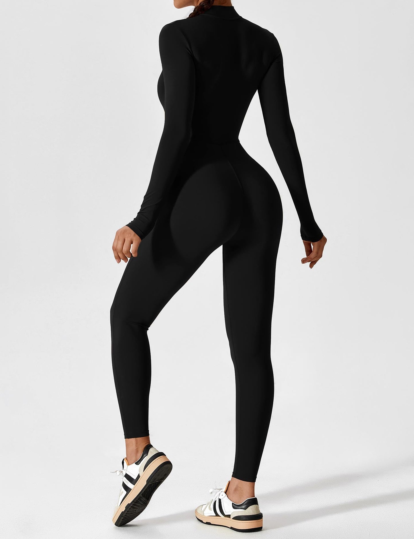 Maya Fleece Long Sleeve Zipper Jumpsuit