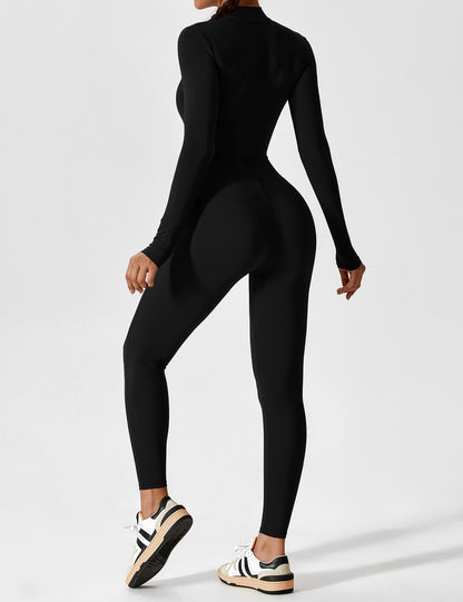 Maya Fleece Long Sleeve Zipper Jumpsuit