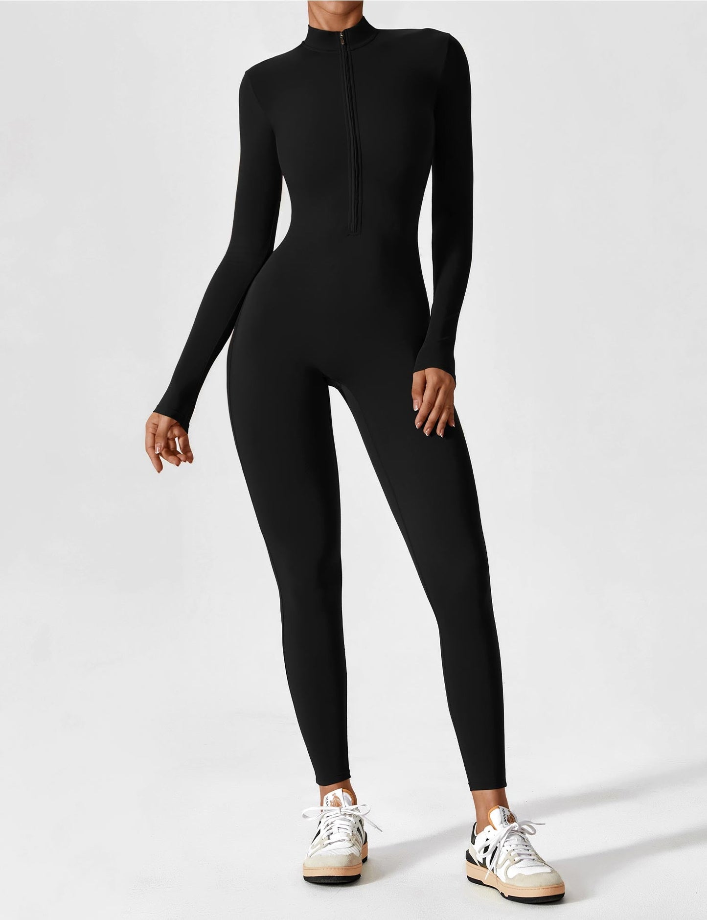 Maya Fleece Long Sleeve Zipper Jumpsuit