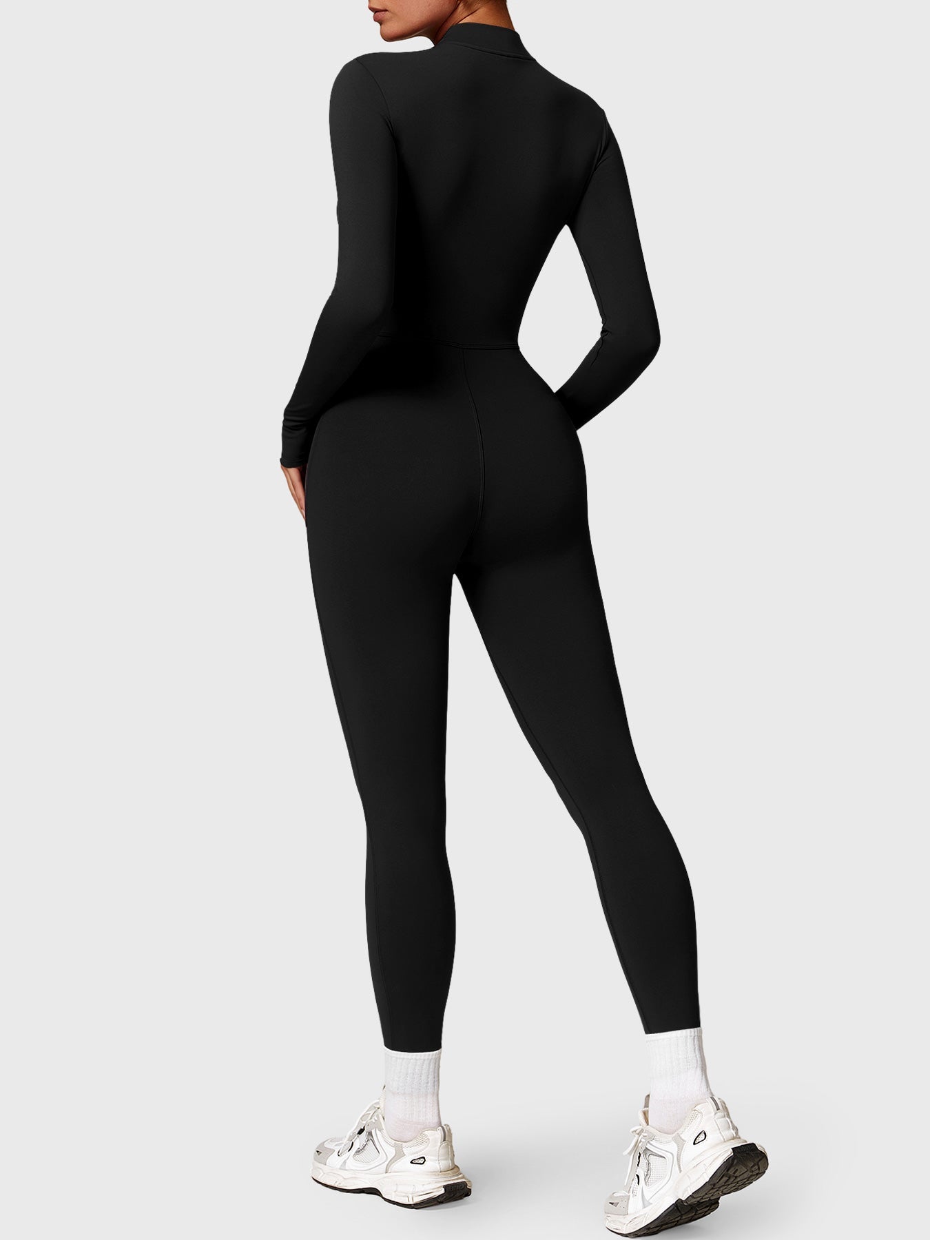 Maya Fleece Long Sleeve Zipper Jumpsuit
