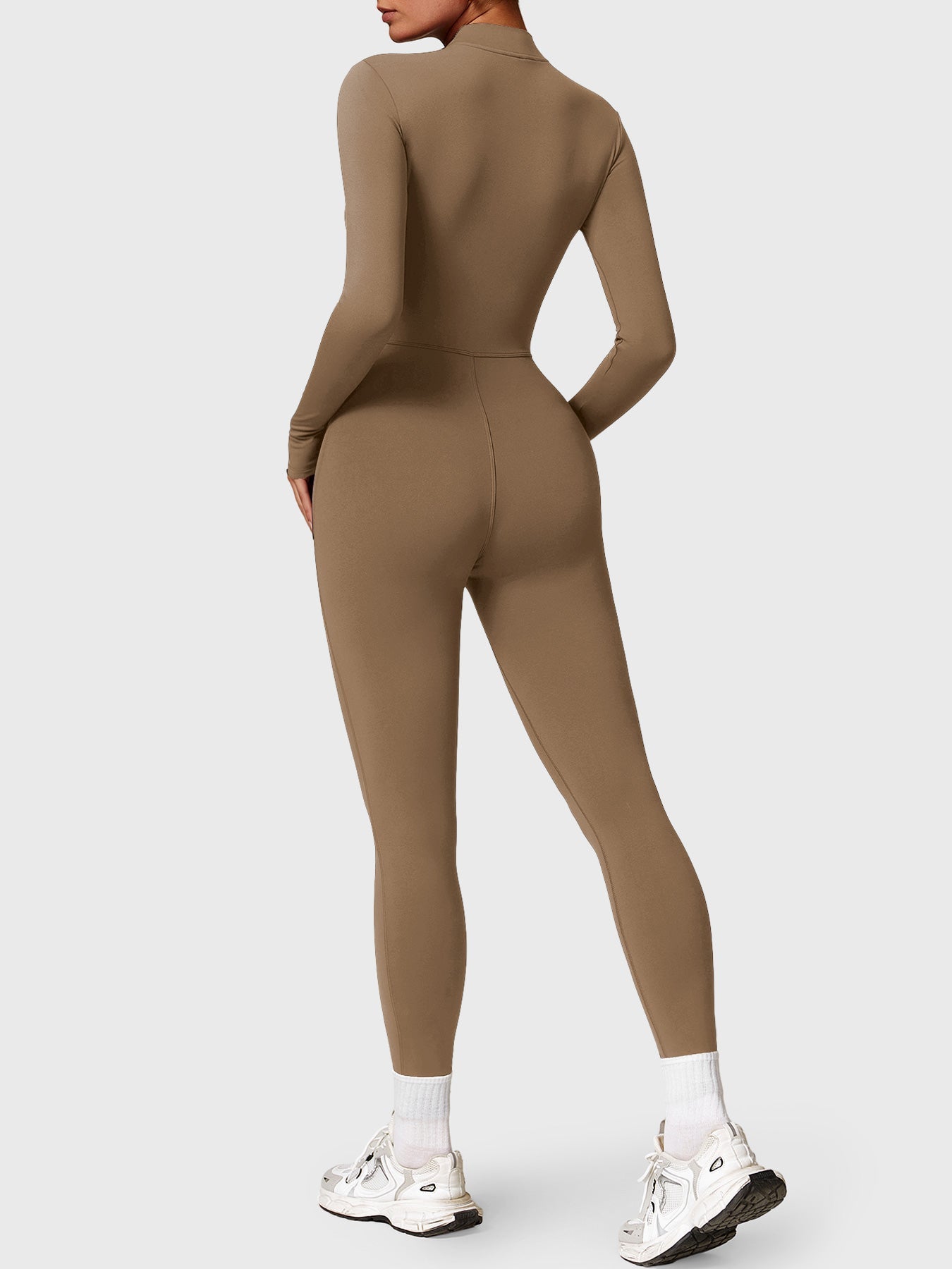 Maya Fleece Long Sleeve Zipper Jumpsuit