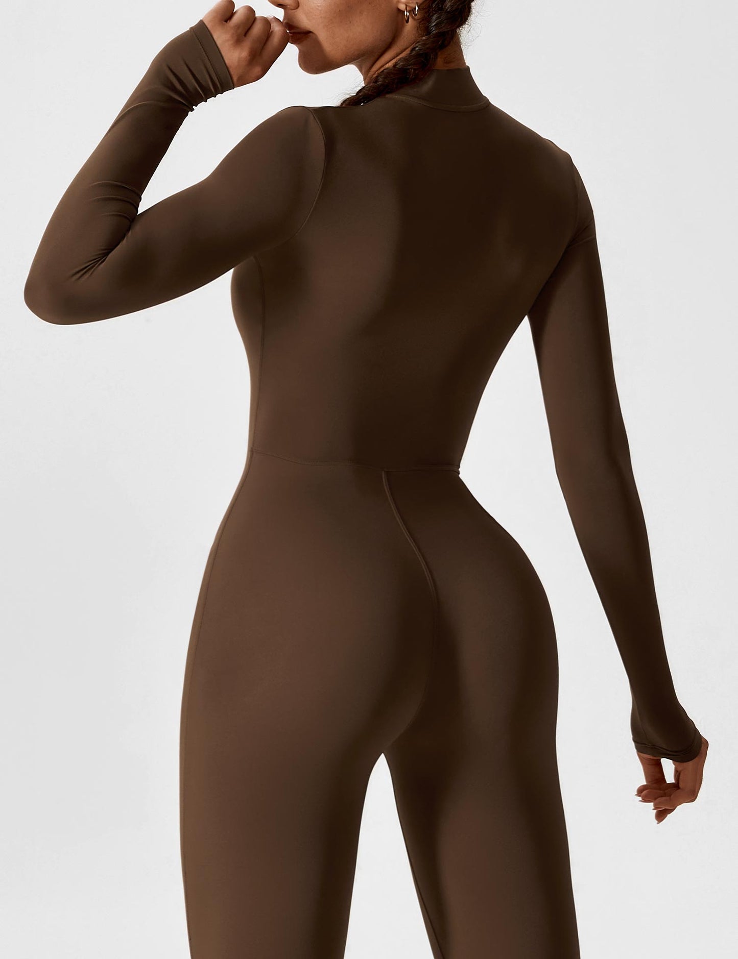 Maya Fleece Long Sleeve Zipper Jumpsuit
