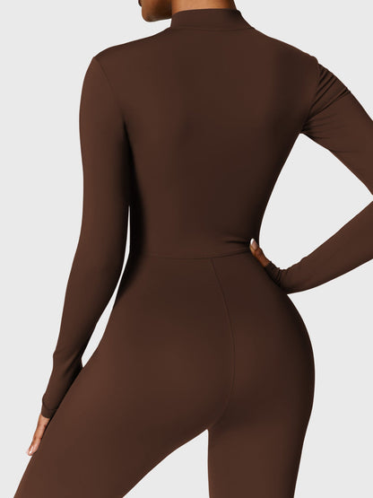 Maya Fleece Long Sleeve Zipper Jumpsuit