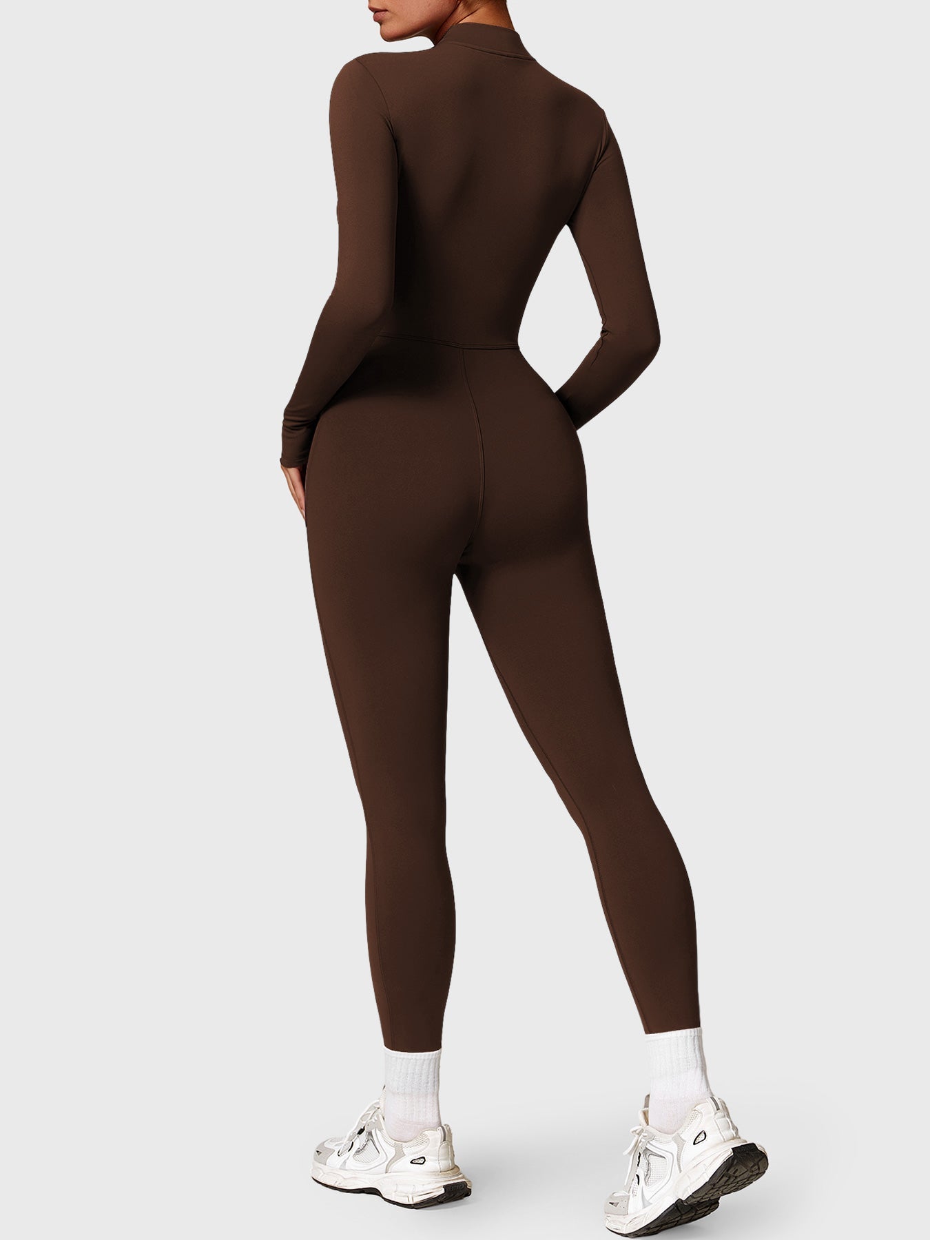Maya Fleece Long Sleeve Zipper Jumpsuit