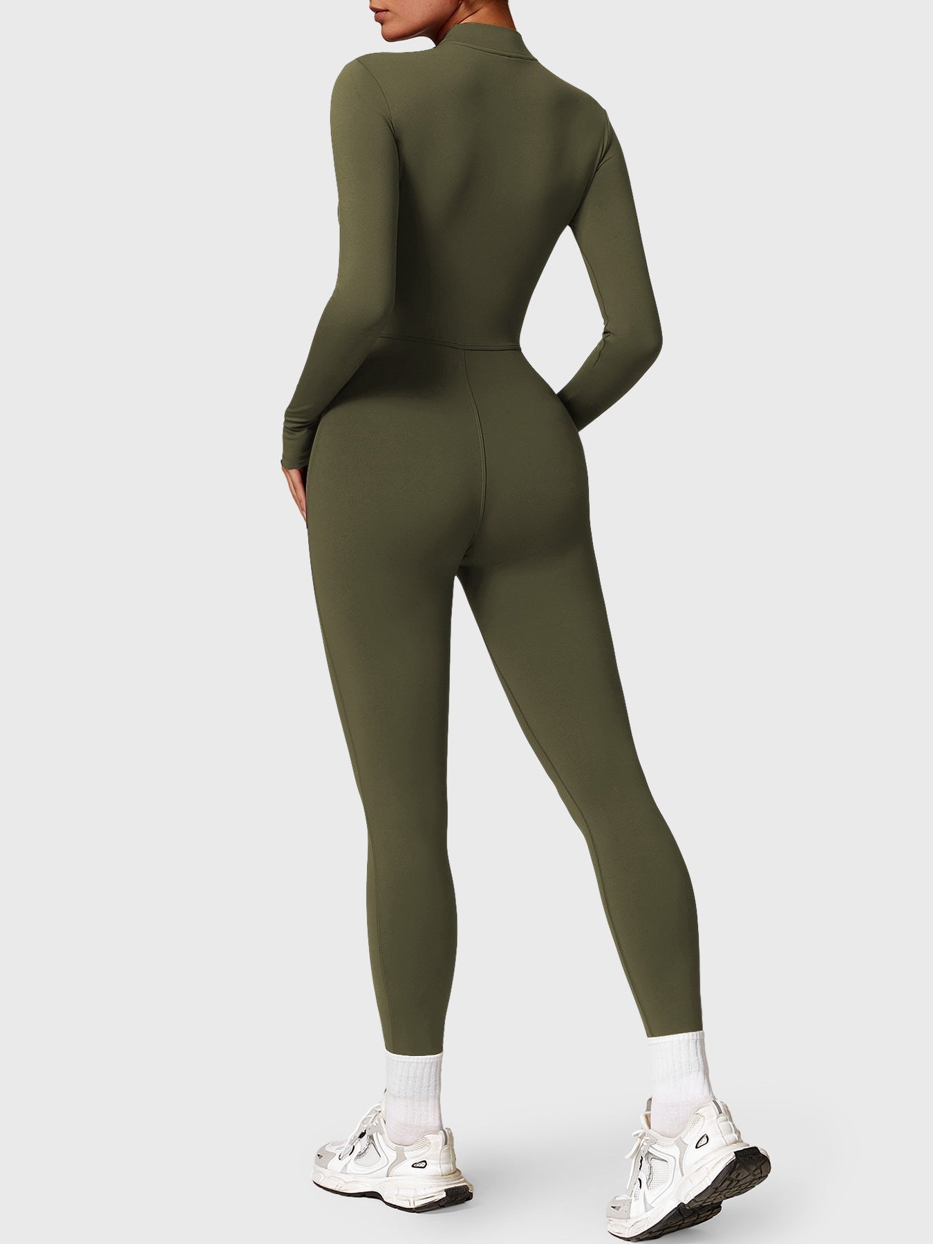 Maya Fleece Long Sleeve Zipper Jumpsuit