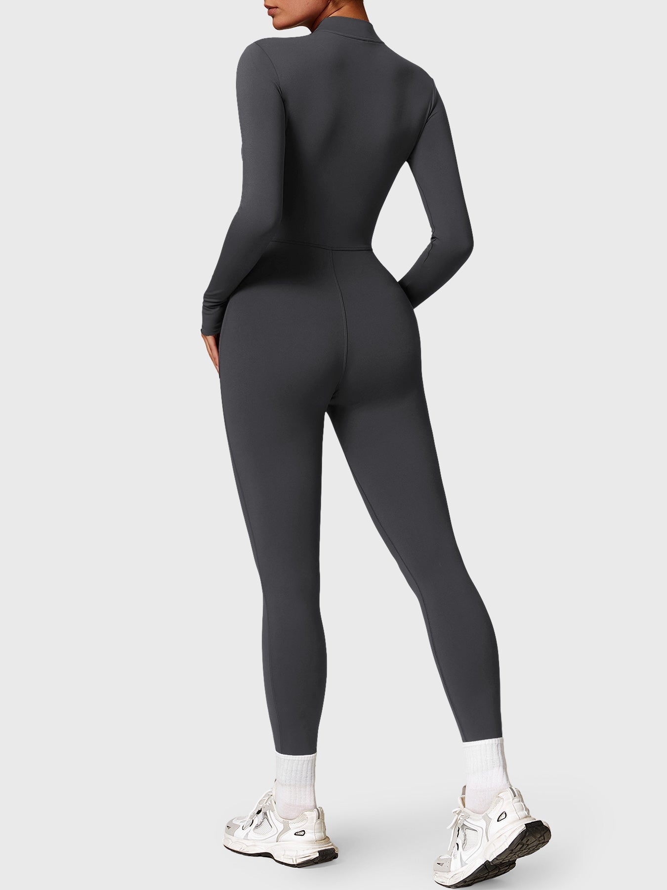 Maya Fleece Long Sleeve Zipper Jumpsuit