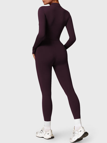 Maya Fleece Long Sleeve Zipper Jumpsuit