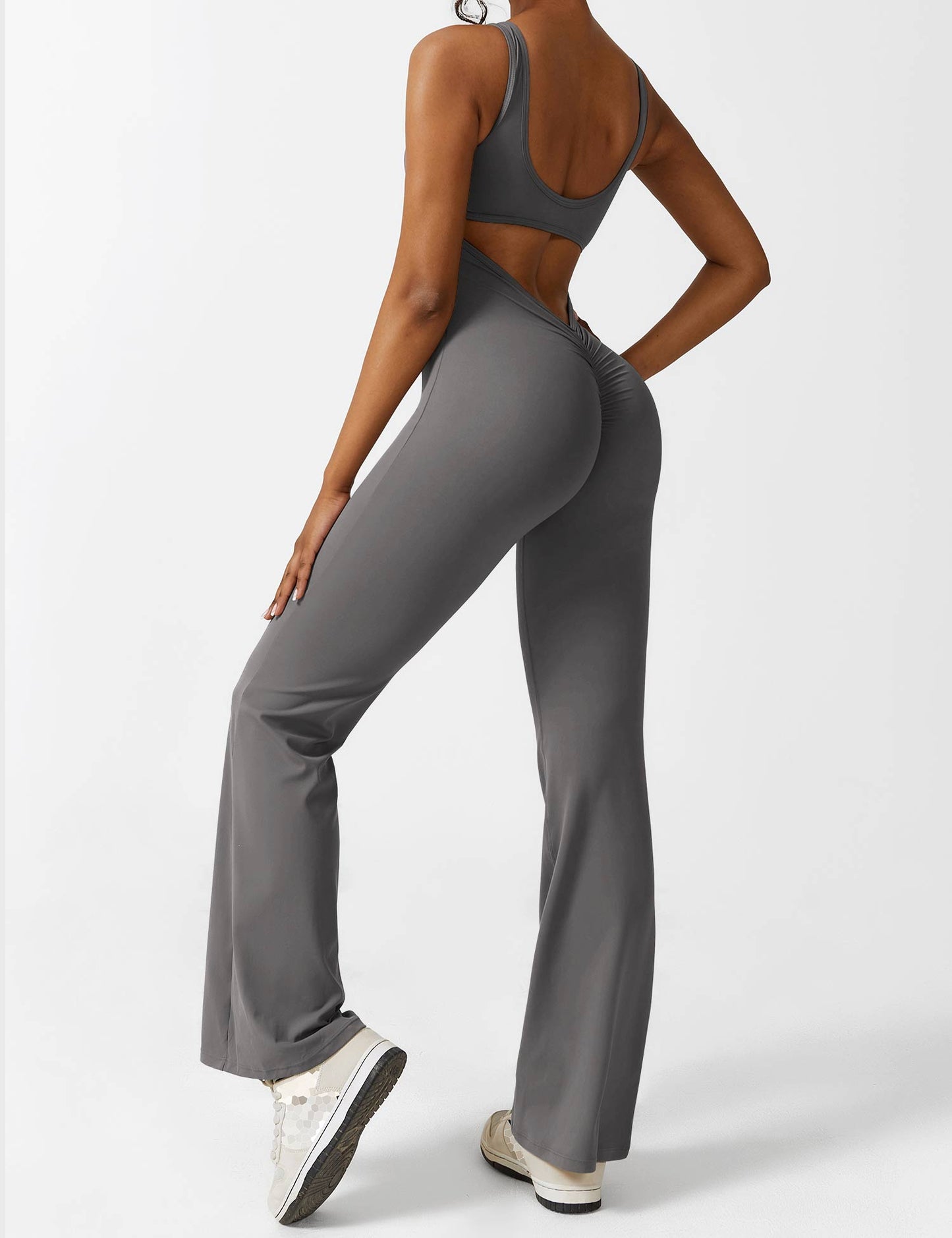 Meave V-Back Flared Jumpsuit (BUY 1 GET 1 FREE)