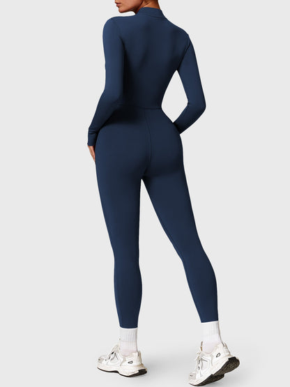 Maya Fleece Long Sleeve Zipper Jumpsuit